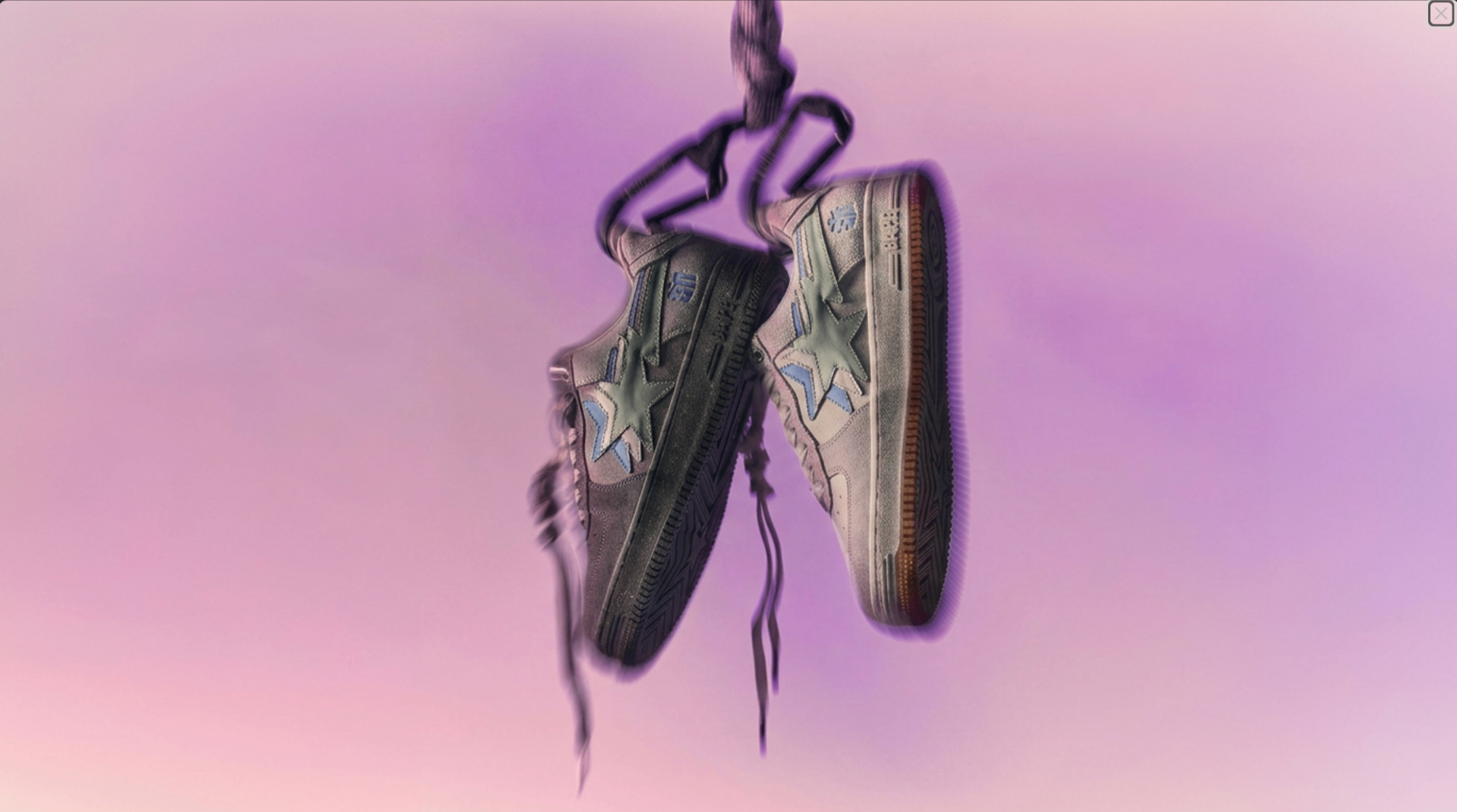 Curated sneaker drop on display